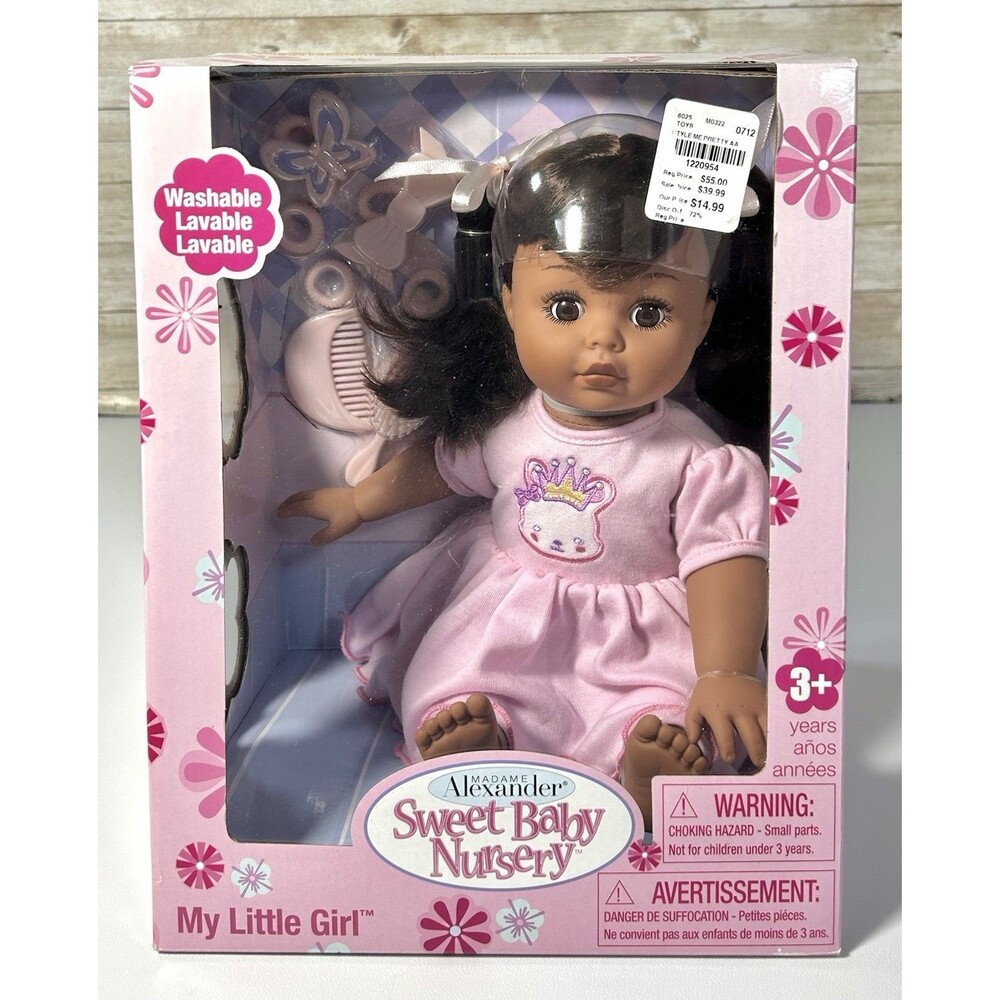 NIB Madame Alexander My Little Girl Sweet Baby Nursery Black Baby Doll 2010